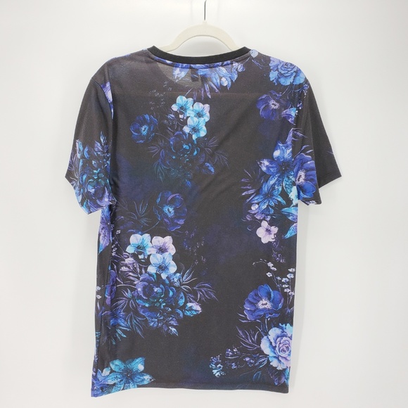 ASOS | Floral Print Tee | Black & Blue - Picture 2 of 3